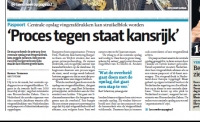 De Pers, 13 nov. 2009: &#039;Proces tegen staat kansrijk&#039;